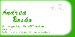 andrea rasko business card